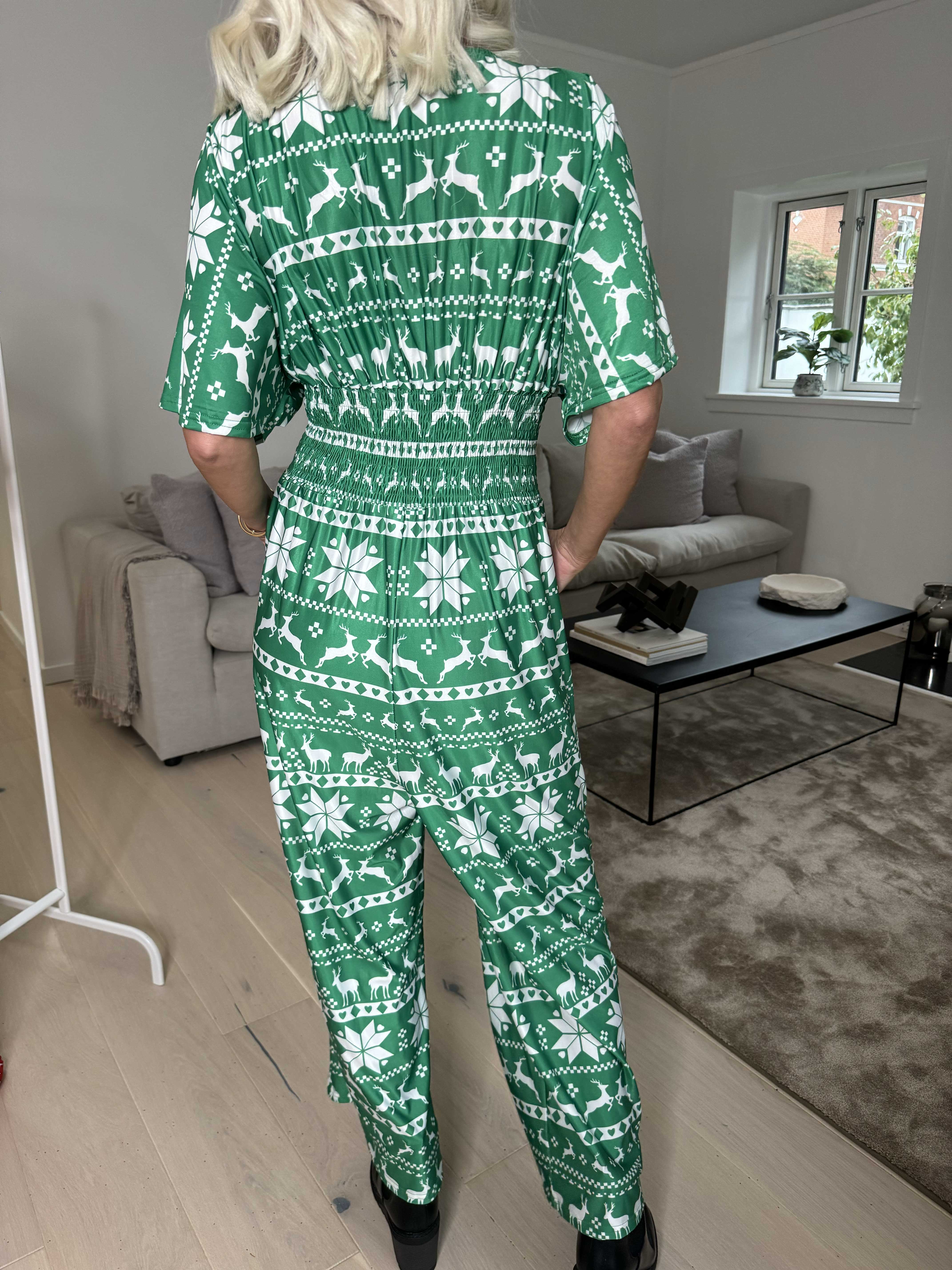 Pams Snow Jumpsuit - Elastisk jumpsuit med jultryck